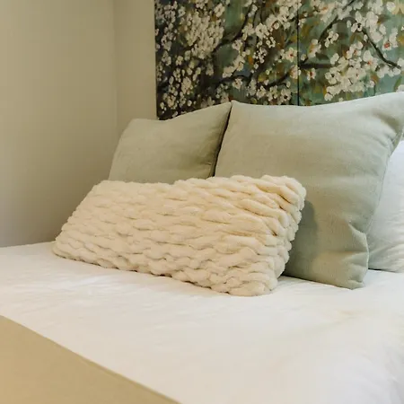 Centrally Located Memphis Tiny Home Queen Bed Rear